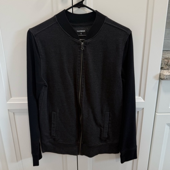 Express bomber style sweater jacket - Picture 1 of 4